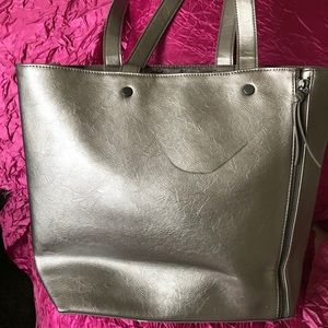 Silver Neiman Marcus tote